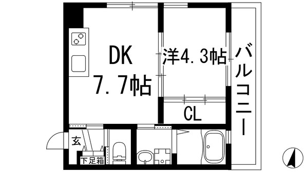 エンベロップ宝塚の物件間取画像